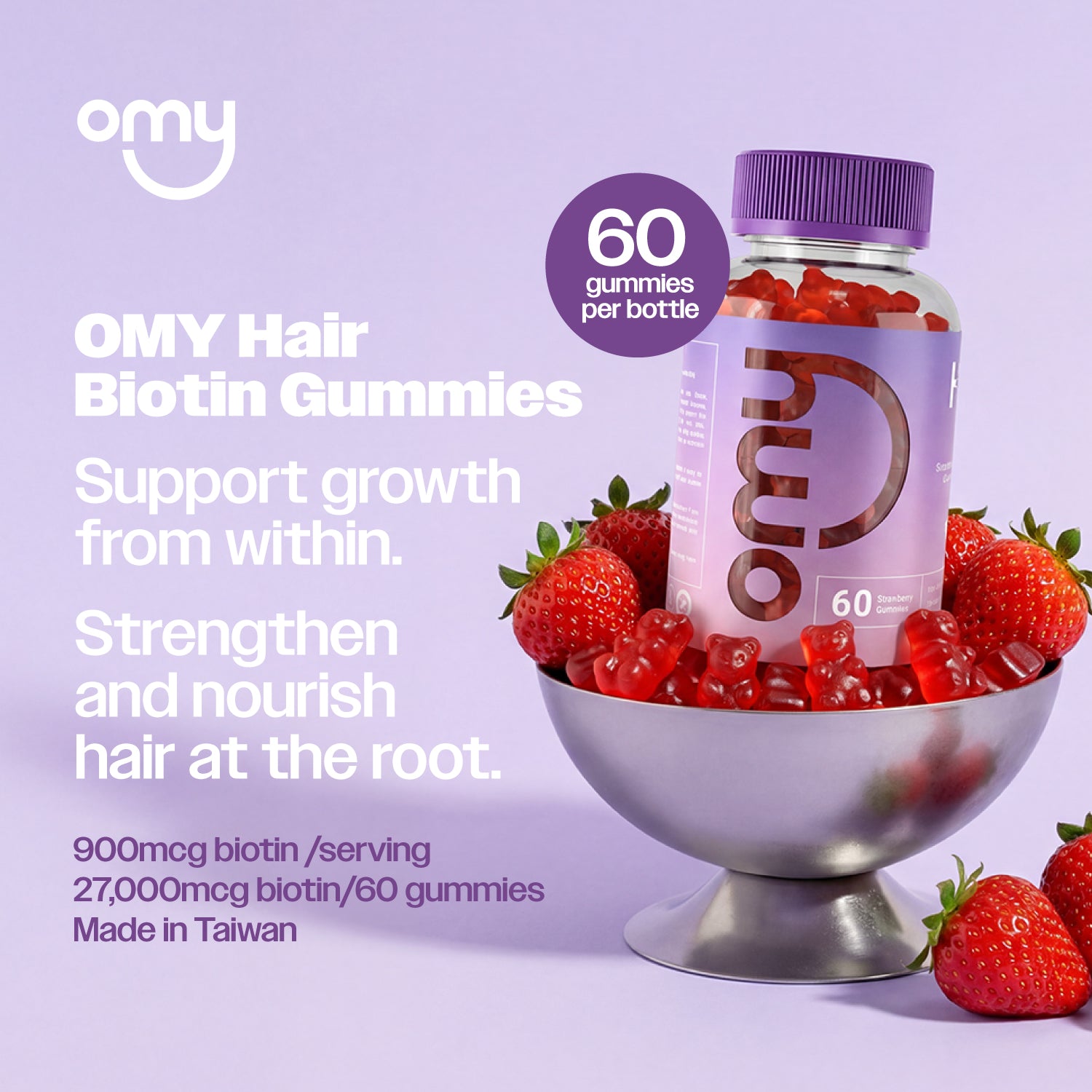 OMY Hair Biotin Gummies