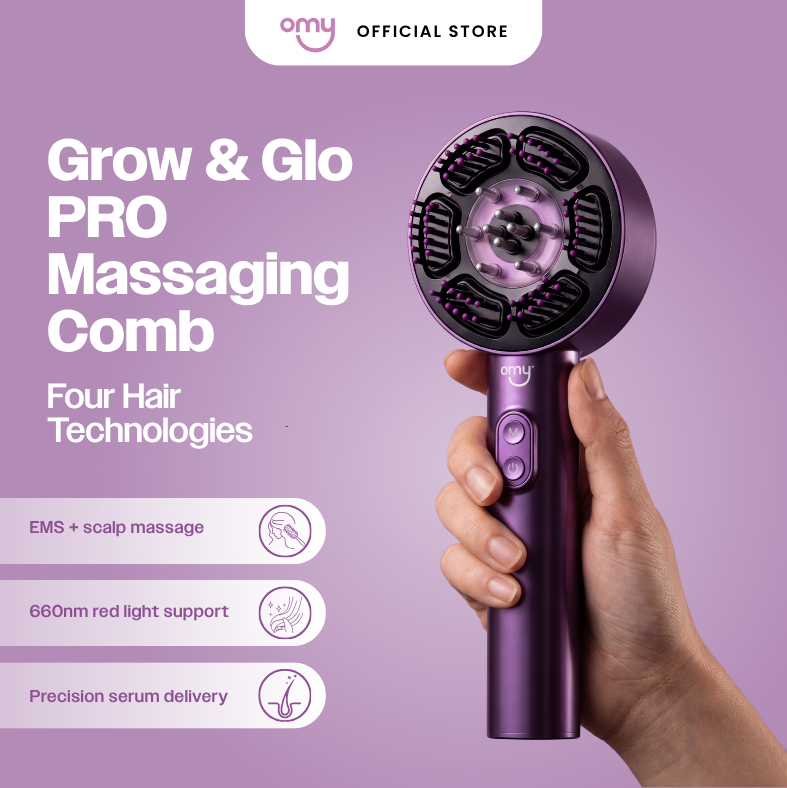 OMY Grow & GIo PRO Massaging Comb