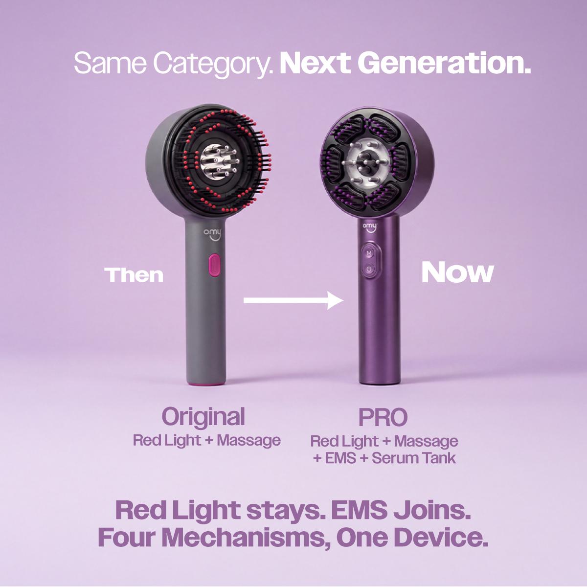 OMY Grow & GIo PRO Massaging Comb