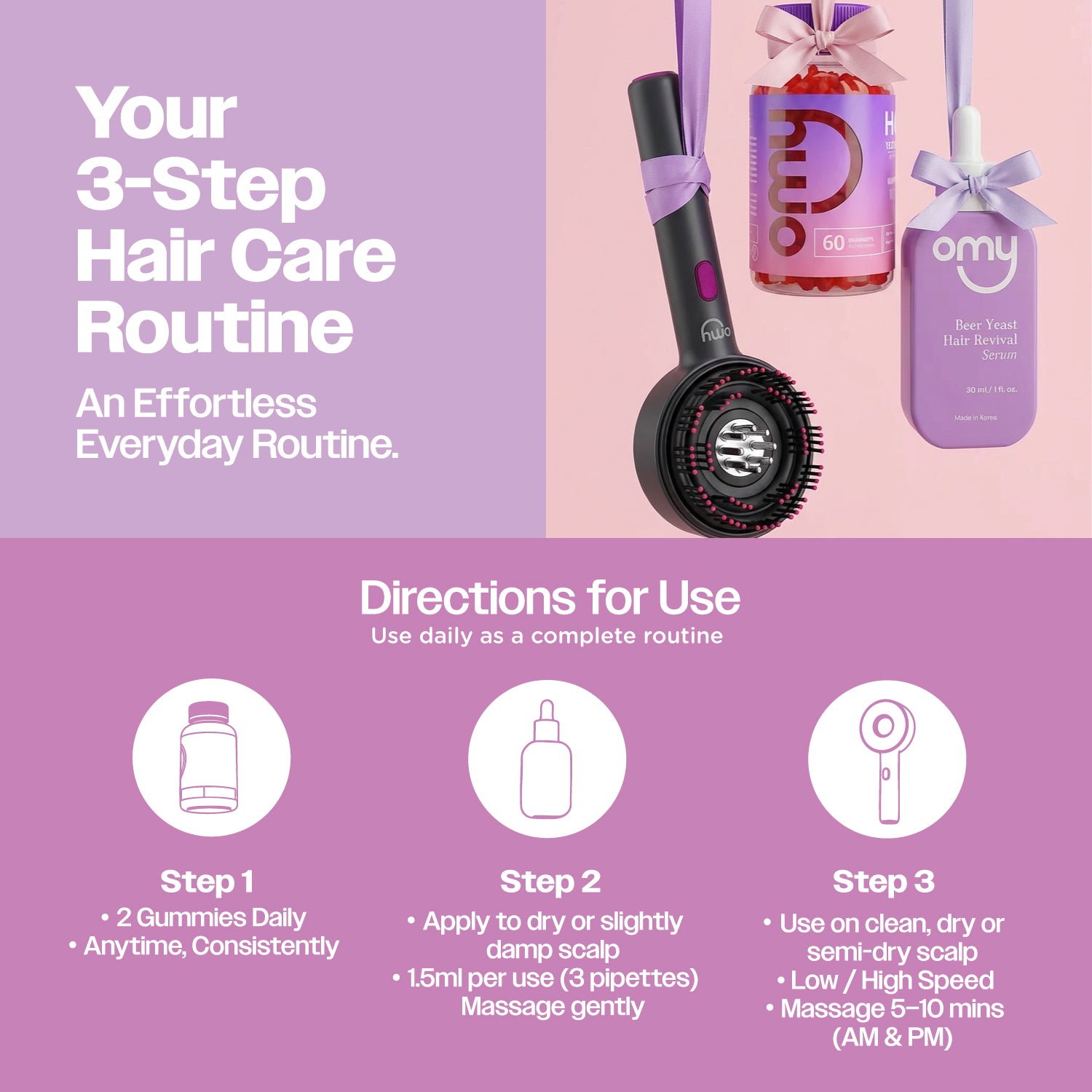 3 Hair-venly Kings of Hair Growth - Your Complete Hair Care Solution