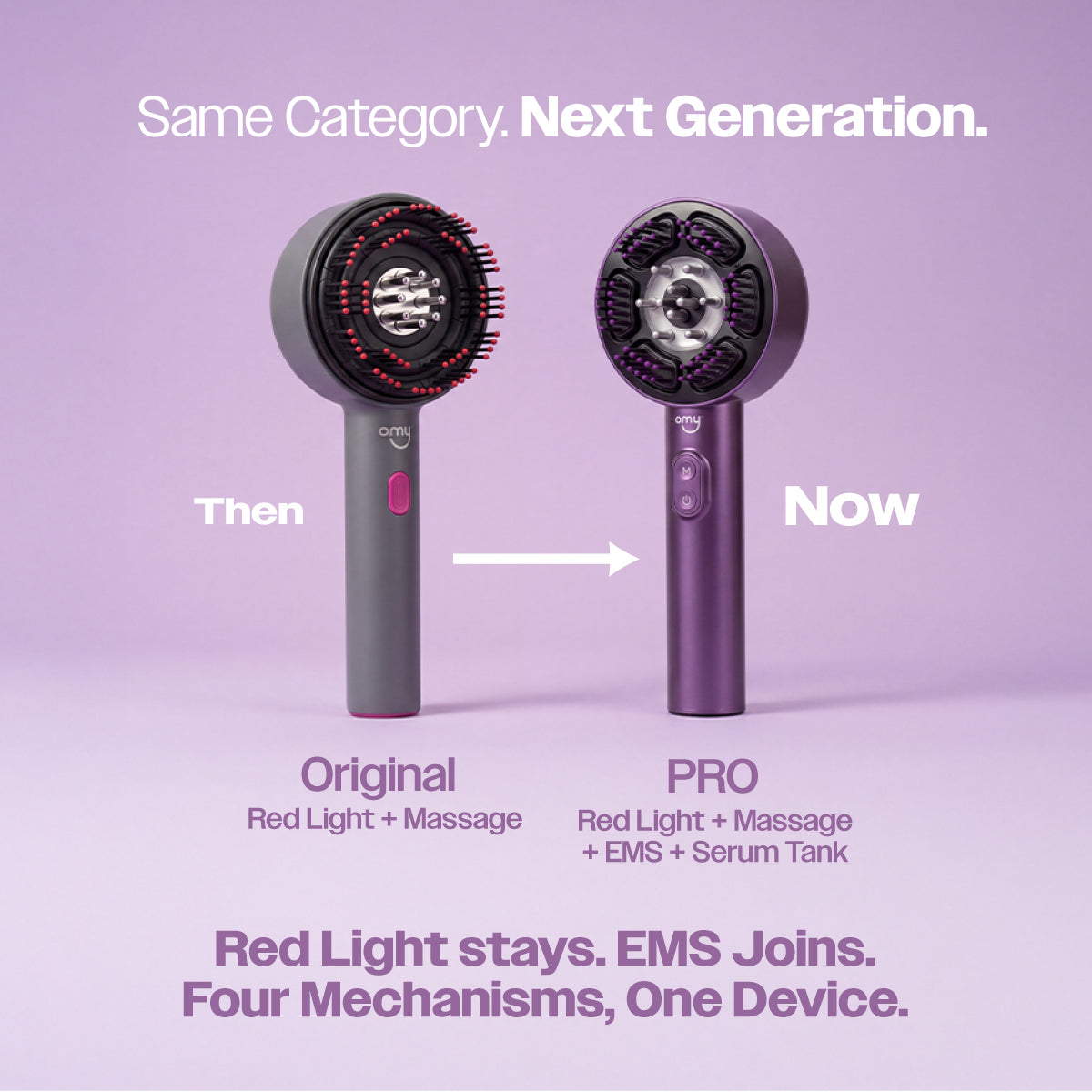 OMY Grow & GIo PRO Massaging Comb