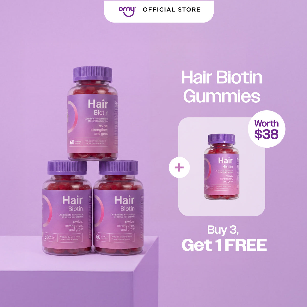 OMY Hair Biotin Gummies